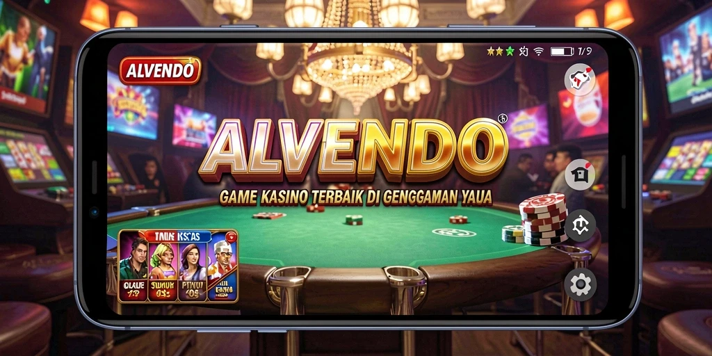 Screenshot gameplay ALVENDO menampilkan suasana kasino yang autentik dan menarik.