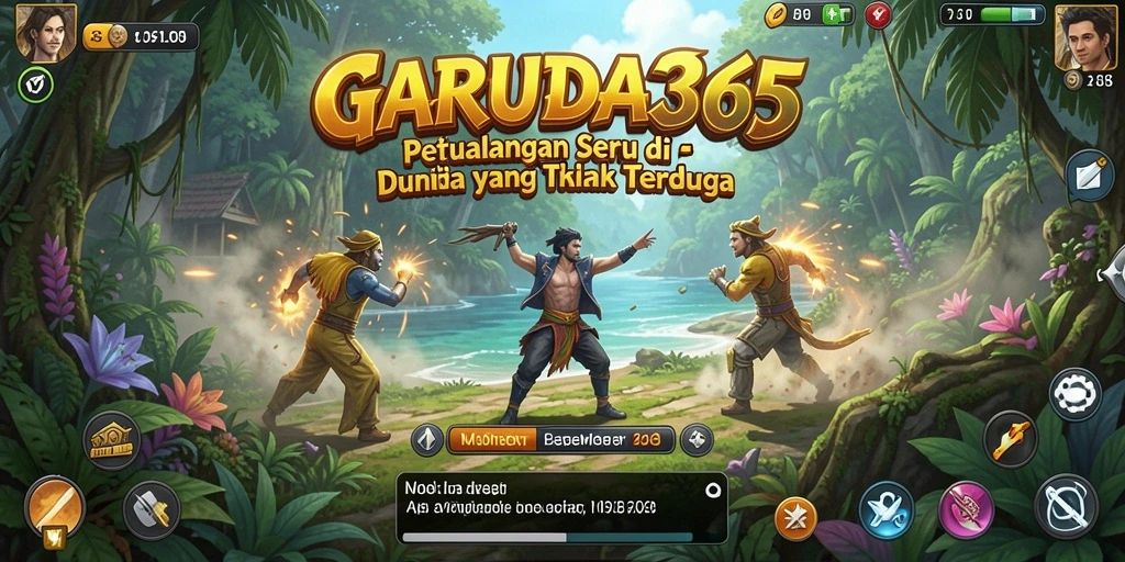 Tampilan gameplay GARUDA365 yang menampilkan aksi petualangan seru.