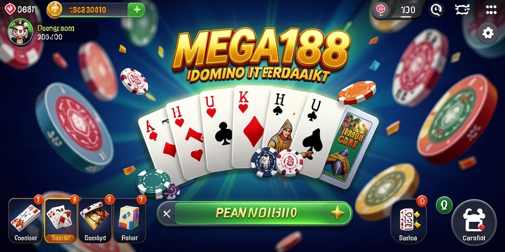 Tampilan permainan domino yang seru dan interaktif di MEGA188.