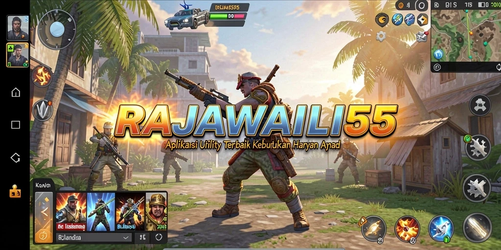 Tampilan antarmuka RAJAWALI55 yang modern dan fungsional.