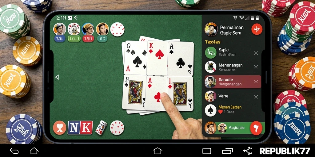 Tampilan gameplay yang menarik dan interaktif dari REPUBLIK77.