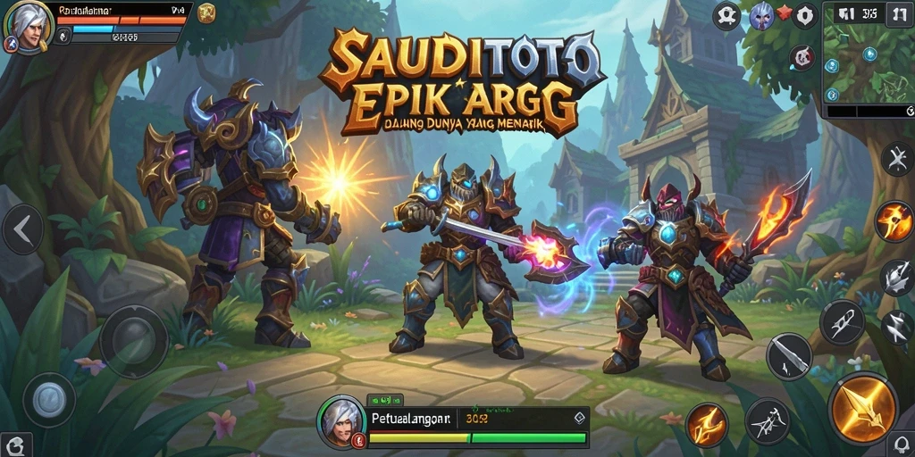 Screenshot menampilkan aksi intens dalam gameplay ARPG SAUDITOTO.