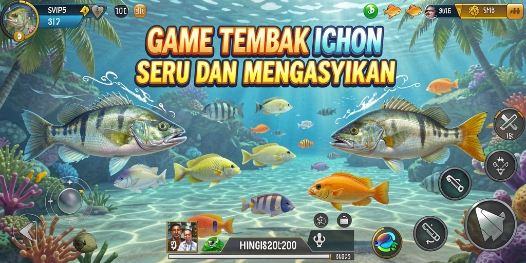 Gameplay seru saat menembak ikan di SVIP5.