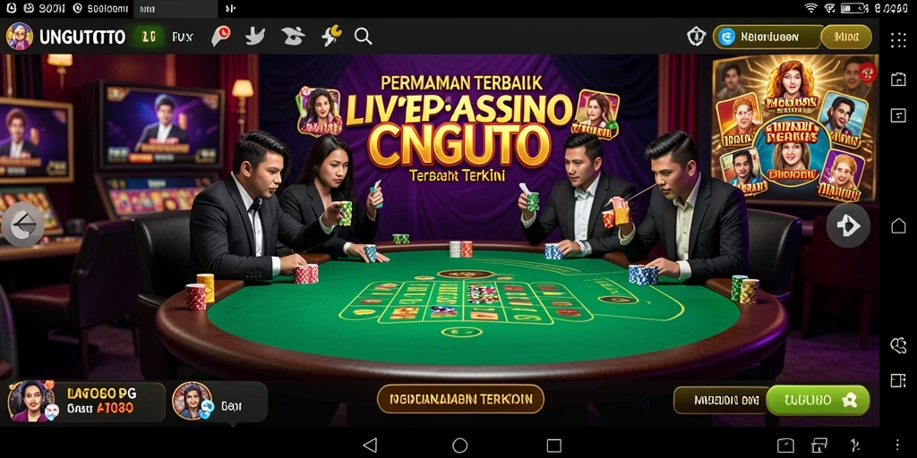 Tampilan gameplay Live Casino yang menegangkan dan interaktif di UNGUTOTO.